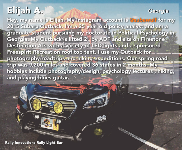 DECEMBER 2017 - ELIJAH A. // "OUTBACK EXPLORER"