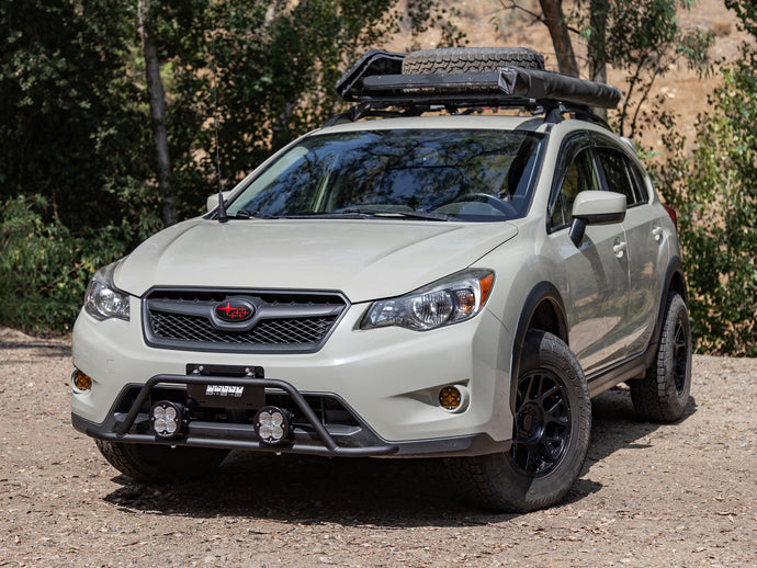 Rally Innovations - Front Rally Light Bar Mount Kit with LED Lights Suited  for 2018-2020 Subaru Crosstrek