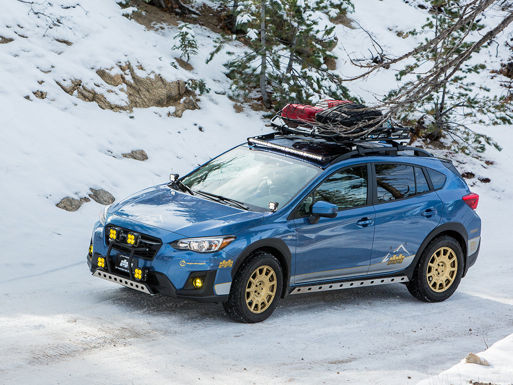 Rally Innovations - Front Rally Light Bar Mount Kit with LED Lights Suited  for 2018-2020 Subaru Crosstrek