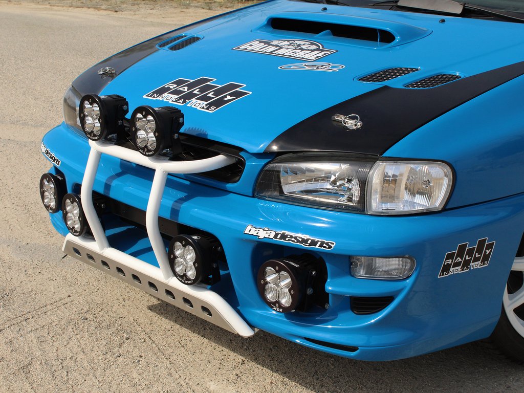 Affiche Publicitaire Originale Subaru Impreza GC Mk1 (années 90) - Phares De Porte Sport G4 WRX - Japon